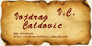Vojdrag Ćaldović vizit kartica